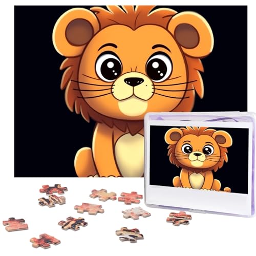 Puzzle für Erwachsene, 500 Teile, lustig, herausfordernd, niedliches Cartoon-Löwen-Bild, Puzzle, Holzpuzzle, Kunstwerk, Familienspiel, Puzzle für Geburtstag, 51,8 x 38,1 cm Puzzle für Erwachsene, 500 Teile, lustig, herausfordernd, niedliches Cartoon-Löwen-Bild, Puzzle, Holzpuzzle, Kunstwerk, Familienspiel, Puzzle für Geburtstag, 51,8 x 38,1 cm von FZQVSLCM