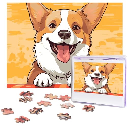 Puzzle für Erwachsene, 500 Teile, lustig, herausfordernd, niedliches Corgi-Hundebild, Puzzle, Holzpuzzle, Kunstwerk, Familienspiel, Puzzle für Geburtstag, 51,8 x 38,1 cm Puzzle für Erwachsene, 500 Teile, lustig, herausfordernd, niedliches Corgi-Hundebild, Puzzle, Holzpuzzle, Kunstwerk, Familienspiel, Puzzle für Geburtstag, 51,8 x 38,1 cm von FZQVSLCM