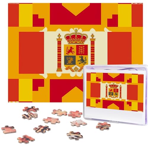 Puzzle für Erwachsene, 500 Teile, lustig, herausfordernd, spanische Flagge, Muster, Bildpuzzle, Holzpuzzle, Kunstwerk, Familienspiel, Puzzle für Geburtstag, 51,8 x 38,1 cm Puzzle für Erwachsene, 500 Teile, lustig, herausfordernd, spanische Flagge, Muster, Bildpuzzle, Holzpuzzle, Kunstwerk, Familienspiel, Puzzle für Geburtstag, 51,8 x 38,1 cm von FZQVSLCM
