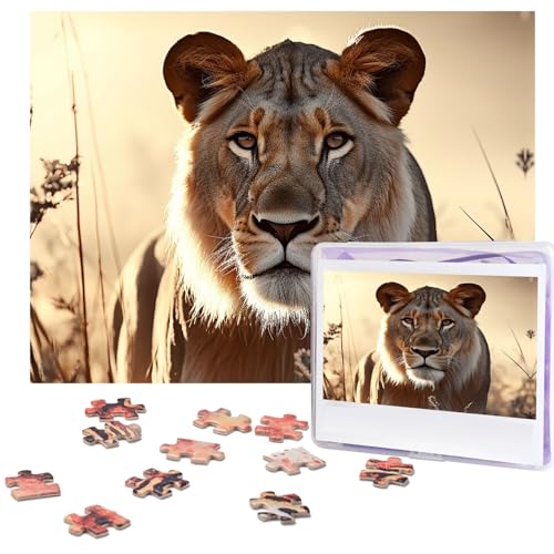Puzzle für Erwachsene, 500 Teile, lustig, herausfordernd, weiblich, Löwe, Bildpuzzle, Holzpuzzle, Kunstwerk, Familienspiel, Puzzle für Geburtstag, 51,8 x 38,1 cm Puzzle für Erwachsene, 500 Teile, lustig, herausfordernd, weiblich, Löwe, Bildpuzzle, Holzpuzzle, Kunstwerk, Familienspiel, Puzzle für Geburtstag, 51,8 x 38,1 cm von FZQVSLCM