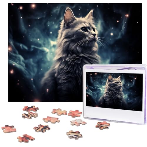 Puzzle für Erwachsene, 500 Teile, lustige, herausfordernde Puzzles, Eine Katze im Nebel, Bildpuzzle, Holzpuzzle, Kunstwerk, Familienspiel, Puzzle für Geburtstag, 51,8 x 38,1 cm Puzzle für Erwachsene, 500 Teile, lustige, herausfordernde Puzzles, Eine Katze im Nebel, Bildpuzzle, Holzpuzzle, Kunstwerk, Familienspiel, Puzzle für Geburtstag, 51,8 x 38,1 cm von FZQVSLCM