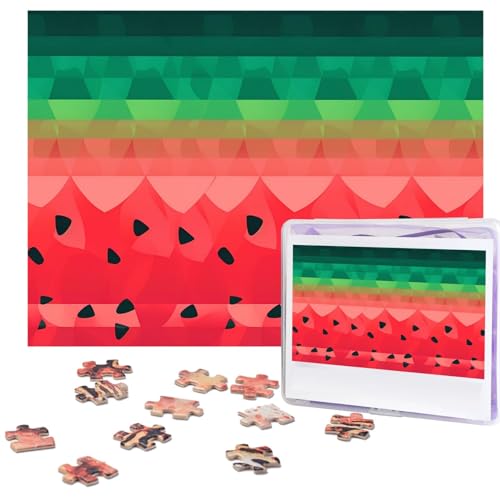 Puzzle für Erwachsene, 500 Teile, lustige, herausfordernde Puzzles, Farbverlauf, Wassermelone, Bild, Puzzle, Holzpuzzle, Kunstwerk, Familienspiel, Puzzle für Geburtstag, 51,8 x 38,1 cm Puzzle für Erwachsene, 500 Teile, lustige, herausfordernde Puzzles, Farbverlauf, Wassermelone, Bild, Puzzle, Holzpuzzle, Kunstwerk, Familienspiel, Puzzle für Geburtstag, 51,8 x 38,1 cm von FZQVSLCM