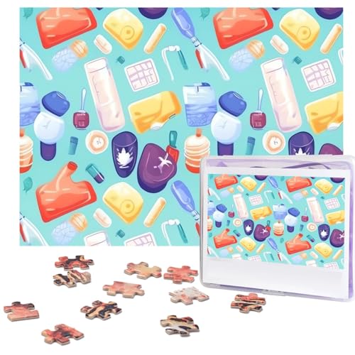Puzzle für Erwachsene, 500 Teile, lustige, herausfordernde Puzzles, Farbverlauf, medizinische Gegenstände, Musterbild, Puzzle, Holzpuzzle, Kunstwerk, Familienspiel, Puzzle für Geburtstag, 51,8 x 38,1 Puzzle für Erwachsene, 500 Teile, lustige, herausfordernde Puzzles, Farbverlauf, medizinische Gegenstände, Musterbild, Puzzle, Holzpuzzle, Kunstwerk, Familienspiel, Puzzle für Geburtstag, 51,8 x 38,1 von FZQVSLCM