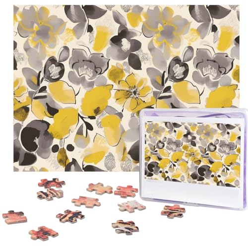 Puzzle für Erwachsene, 500 Teile, lustige, herausfordernde Puzzles, Gelb-Grau, Blumenbild, Puzzle, Holzpuzzle, Kunstwerk, Familienspiel, Puzzle für Geburtstag, 51,8 x 38,1 cm Puzzle für Erwachsene, 500 Teile, lustige, herausfordernde Puzzles, Gelb-Grau, Blumenbild, Puzzle, Holzpuzzle, Kunstwerk, Familienspiel, Puzzle für Geburtstag, 51,8 x 38,1 cm von FZQVSLCM