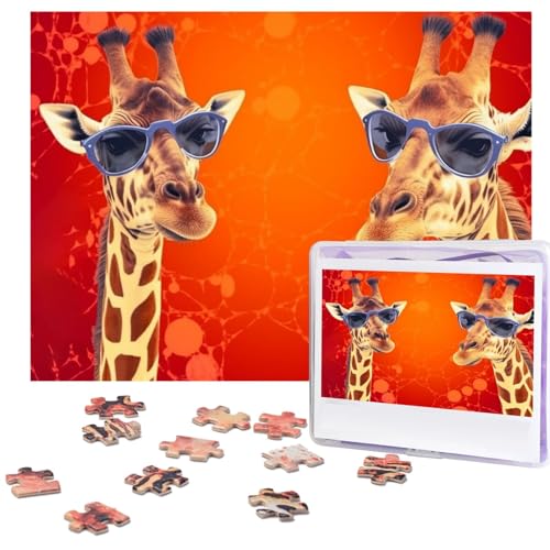 Puzzle für Erwachsene, 500 Teile, lustige, herausfordernde Puzzles, Giraffe mit Sonnenbrille, Bildpuzzle, Holzpuzzle, Kunstwerk, Familienspiel, Puzzle für Geburtstag, 51,8 x 38,1 cm Puzzle für Erwachsene, 500 Teile, lustige, herausfordernde Puzzles, Giraffe mit Sonnenbrille, Bildpuzzle, Holzpuzzle, Kunstwerk, Familienspiel, Puzzle für Geburtstag, 51,8 x 38,1 cm von FZQVSLCM