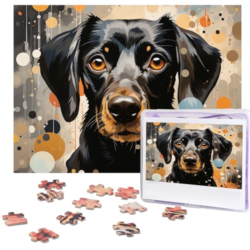 Puzzle für Erwachsene, 500 Teile, lustige, herausfordernde Puzzles, bunte Punkte und Hundebild, Puzzle, Holzpuzzle, Kunstwerk, Familienspiel, Puzzle für Geburtstag, 51,8 x 38,1 cm Puzzle für Erwachsene, 500 Teile, lustige, herausfordernde Puzzles, bunte Punkte und Hundebild, Puzzle, Holzpuzzle, Kunstwerk, Familienspiel, Puzzle für Geburtstag, 51,8 x 38,1 cm von FZQVSLCM