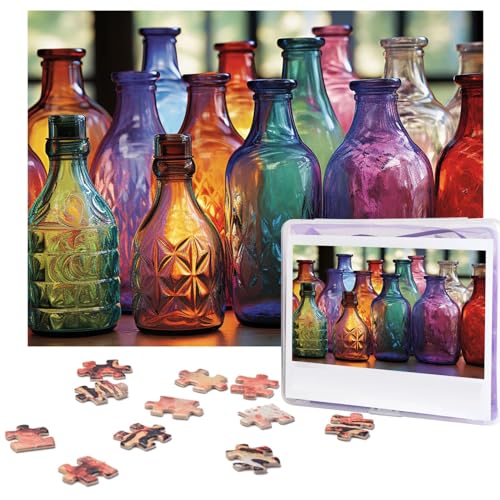 Puzzle für Erwachsene, 500 Teile, lustige, herausfordernde Puzzles, buntes Glasflaschen-Bild, Puzzle, Holzpuzzle, Kunstwerk, Familienspiel, Puzzle für Geburtstag, 51,8 x 38,1 cm Puzzle für Erwachsene, 500 Teile, lustige, herausfordernde Puzzles, buntes Glasflaschen-Bild, Puzzle, Holzpuzzle, Kunstwerk, Familienspiel, Puzzle für Geburtstag, 51,8 x 38,1 cm von FZQVSLCM