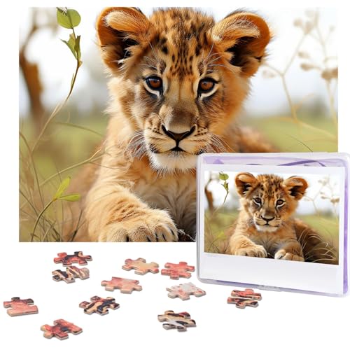 Puzzle für Erwachsene, 500 Teile, lustige, herausfordernde Puzzles, niedliches kleines Tier-Löwen-Bild, Puzzle, Holzpuzzle, Kunstwerk, Familienspiel, Puzzle für Geburtstag, 51,8 x 38,1 cm Puzzle für Erwachsene, 500 Teile, lustige, herausfordernde Puzzles, niedliches kleines Tier-Löwen-Bild, Puzzle, Holzpuzzle, Kunstwerk, Familienspiel, Puzzle für Geburtstag, 51,8 x 38,1 cm von FZQVSLCM