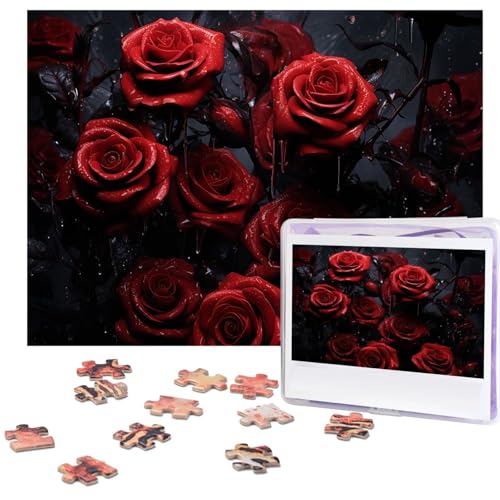 Puzzle für Erwachsene, 500 Teile Lustige Herausfordernde Puzzles Rote Rose Foto Bild Puzzle Holzpuzzle Kunstwerk Familienspiel Puzzle für Geburtstag 51,8 cm x 38,1 cm Puzzle für Erwachsene, 500 Teile Lustige Herausfordernde Puzzles Rote Rose Foto Bild Puzzle Holzpuzzle Kunstwerk Familienspiel Puzzle für Geburtstag 51,8 cm x 38,1 cm von FZQVSLCM