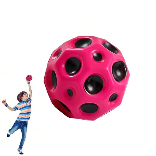 Astro Jump Ball, Moon Ball 7cm Super High Bouncing Galaxy Ball Easy to Grip and Catcher Space Balls, Lightweight Foam Ball Für Kinder Im Freien (Rosa) von FaCoLL