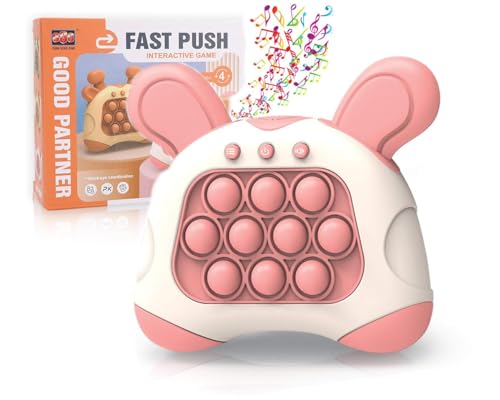 FaJoek Puzzle Spielmaschine, Quick Push Spiel, Pop It Fidget Spielzeug, Bubble Sensory Fidget Toy, Puzzle Pop Spiel Maschine, Puzzle Spielmaschine, Dekompressionsspielzeug Konsole (Pink) von FaJoek
