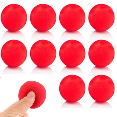 Rote Schwammbälle, FaJoek 10 Stück Magic Sponge Ball, 4,5 cm Weicher Schwammball, Sponge Balls Magic, Schaumstoffbälle Zaubern, Rot Schwamm Softball Trick Requisiten, Trick Requisiten von FaJoek