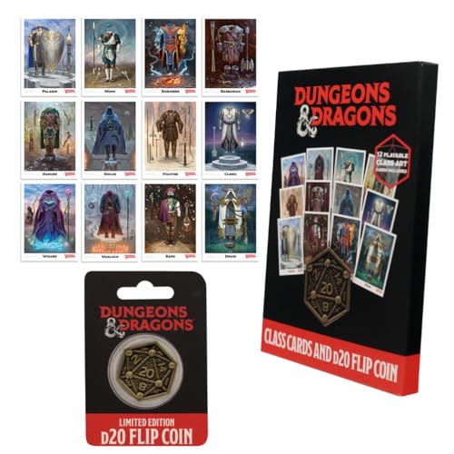 Dungeons & Dragons Class Cards and D20 Flip Coin Set Dungeons & Dragons Class Cards and D20 Flip Coin Set von FaNaTtik