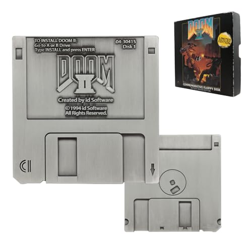 FaNaTtik Doom II Limited Edition Floppy Disk Metall Dekorative Replik - Antik Silber Edition FaNaTtik Doom II Limited Edition Floppy Disk Metall Dekorative Replik - Antik Silber Edition von FaNaTtik