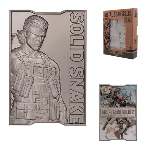 FaNaTtik Metal Gear Solid 2 Limited Edition Solid Snake Metallbarren - Offizielles Lizenzprodukt, 5.000 weltweit, Präsentationsständer inklusive von FaNaTtik