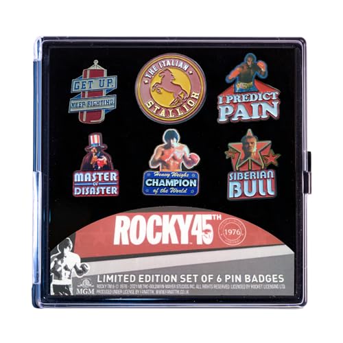 Fanattik ROCKY-110 Balboa 6er-Pack Limited Edition Rocky Pins, Bunt, S Fanattik ROCKY-110 Balboa 6er-Pack Limited Edition Rocky Pins, Bunt, S von FaNaTtik