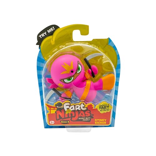 Fart Ninjas by Funrise 70700 Stinky Kicker | Cheek Burner Serie 8 Sammelfiguren | 10 urkomisch realistische Furzgeräusche, Pink Fart Ninjas by Funrise 70700 Stinky Kicker | Cheek Burner Serie 8 Sammelfiguren | 10 urkomisch realistische Furzgeräusche, Pink von FaRt NinjAS