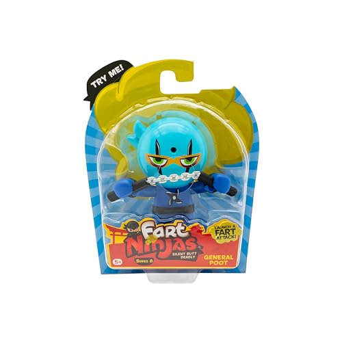 Fart Ninjas by Funrise 70701 General Poot | Cheek Burner Serie 8 Sammelfiguren | 10 urkomisch realistische Furzgeräusche, Aqua Fart Ninjas by Funrise 70701 General Poot | Cheek Burner Serie 8 Sammelfiguren | 10 urkomisch realistische Furzgeräusche, Aqua von FaRt NinjAS