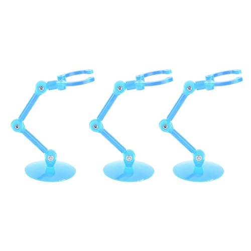 Action-Figuren-Ständer, Flexibler Dock-Modell-Ständer, Stabiler Kunststoff für Spielzeug (Transparentes Blau) von Fabater