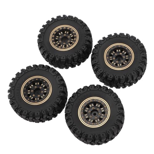 Beadlock Wheels Reifen, 4 Stück, Einfache Installation, Messingfelgen, Unebene Oberflächenstruktur, Ferngesteuerter Autoreifen Zur Reparatur von Fabater