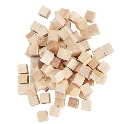 Fabater 100pcs Holzwürfel Kiefernblöcke Blöcke für DIY Craft Early Education Game Cube 10mm Licht und Exquisit und Schön von Fabater