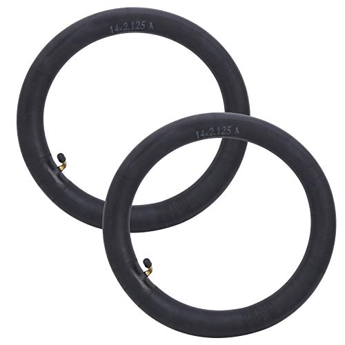 Fabater Butylgummi -Innenrohr mit Ventil, 2pcs Schwarzen Reifenrohr Zum Klappernradfahrrad, Straßenräder, Bergfahrräder (14*2.125) von Fabater