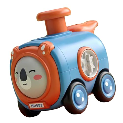 Fabater Press Go Trägheitszugspielzeug, Kleiner Zugwagen, Cartoon-Pfeife, Lernspielzeug für Kleinkinder (Blue) von Fabater