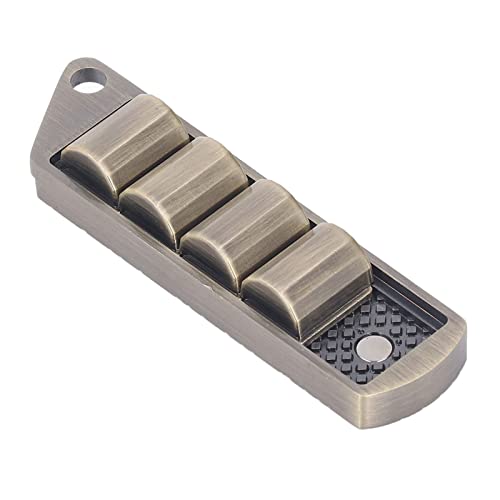 Fabater Zappel-Slider, Erwachsenes Magnetische Zappel-Spielzug Metall-EDC, Tragbares Erbsenpolder ADHS Push-Slider-Sektielug-Angst-und Stressabbau, Gegenk für Freund und Vater (Gold) von Fabater