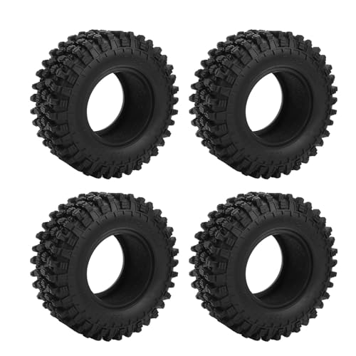 RC-Crawler-Reifen, 4 Stück, 2,6 Zoll, Starke Stoßdämpfende RC-Fahrzeugreifen Im Maßstab 1:10 von Fabater