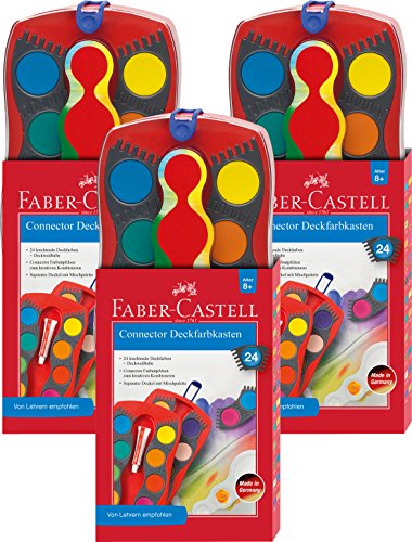 3 Stück Faber-Castell - Farbkasten CONNECTOR mit 24 Farben, inklusive Deckweiß 3 Stück Faber-Castell - Farbkasten CONNECTOR mit 24 Farben, inklusive Deckweiß von Faber-Castell