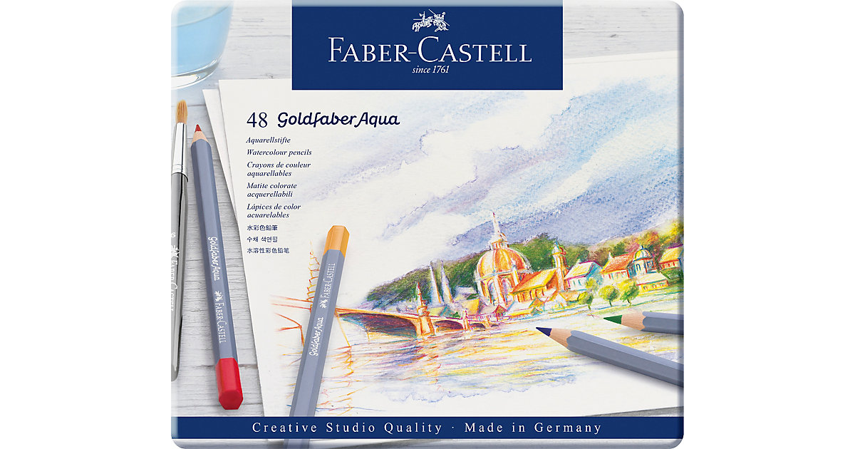 Aquarell-Buntstifte Goldfaber, 48 Farben mehrfarbig Aquarell-Buntstifte Goldfaber, 48 Farben mehrfarbig von Faber-Castell