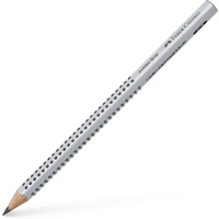 BRUNNEN 5719025 Faber-Castell Jumbo Grip Bleistift, B, silber von Faber Castell