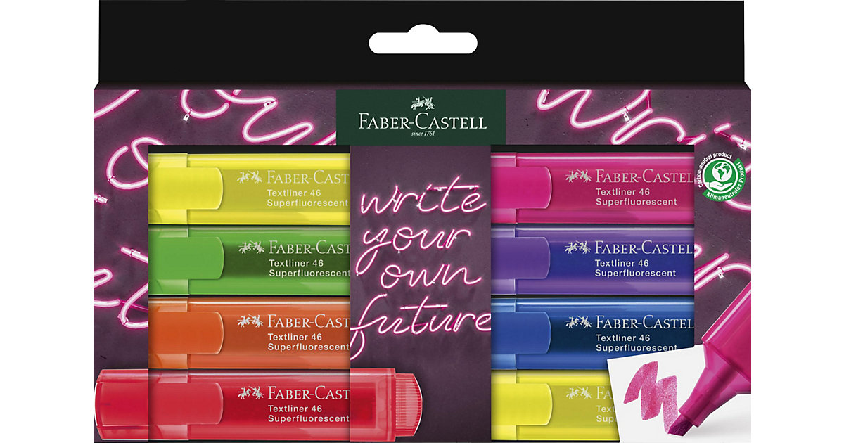 Black Edition Textmarker Textliner 46, 8 Stifte bunt Black Edition Textmarker Textliner 46, 8 Stifte bunt von Faber-Castell