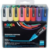 FABER-CASTELL 182516 Permanent Marker UNI POSCA PC-5M 16 Stück, Strichstärke: 1,8 - 2,5 mm von Faber Castell