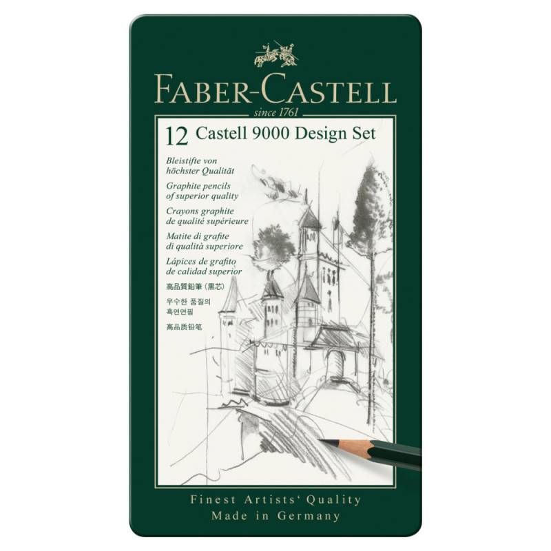 FABER-CASTELL Bleistift 9000, Sets Sets, FABER-CASTELL Sets 12er Design-Set (5B - 5H) von Faber-Castell