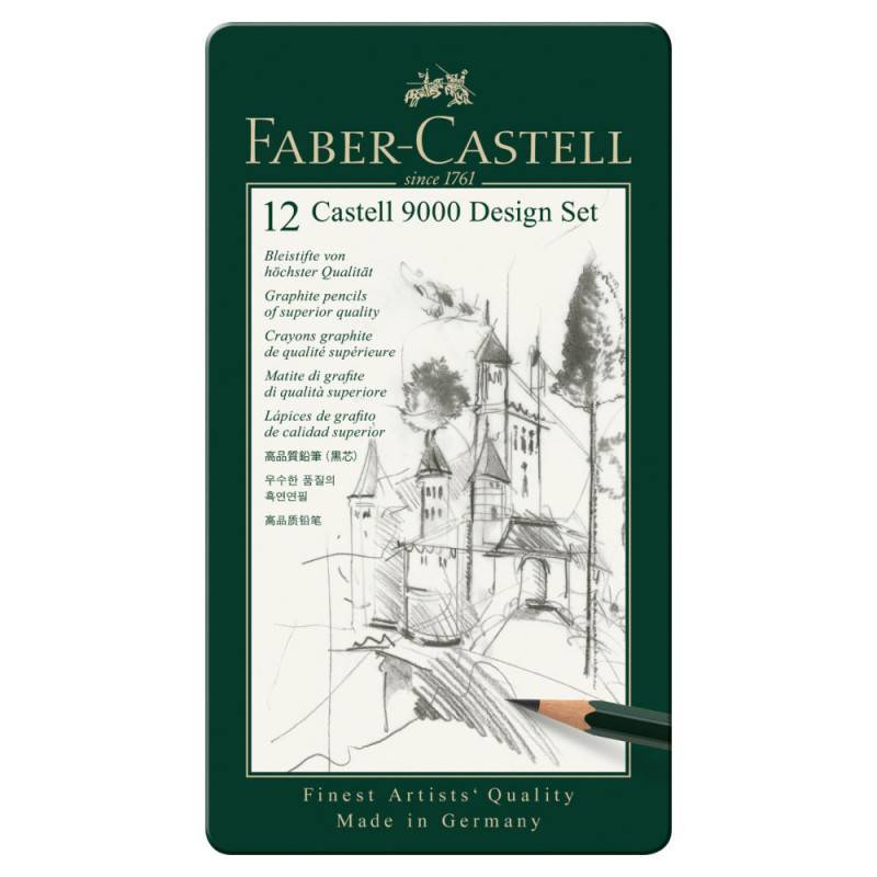 FABER-CASTELL Bleistift 9000, Sets Sets, FABER-CASTELL Sets 12er Design-Set (5B - 5H) von Faber-Castell