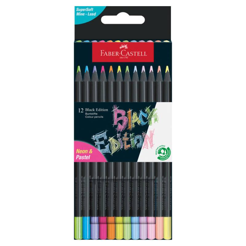 FABER-CASTELL Buntstifte Black Edition, FABER-CASTELL Sets 12er Set Neon + Pastell FABER-CASTELL Buntstifte Black Edition, FABER-CASTELL Sets 12er Set Neon + Pastell von Faber-Castell