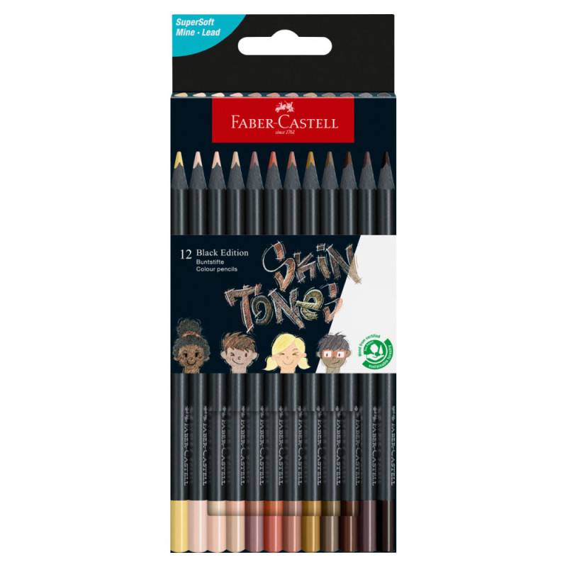 FABER-CASTELL Buntstifte Black Edition, FABER-CASTELL Sets 12er Set Skin Tones FABER-CASTELL Buntstifte Black Edition, FABER-CASTELL Sets 12er Set Skin Tones von Faber-Castell