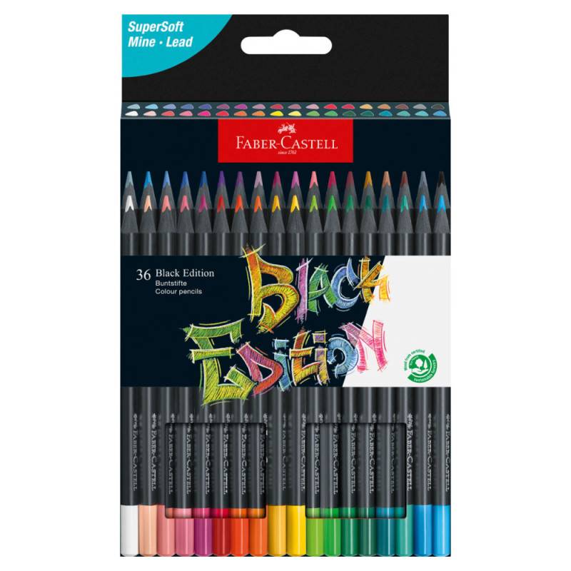 FABER-CASTELL Buntstifte Black Edition, FABER-CASTELL Sets 36er Set von Faber-Castell