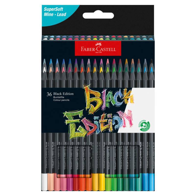FABER-CASTELL Buntstifte Black Edition, FABER-CASTELL Sets 36er Set von Faber-Castell