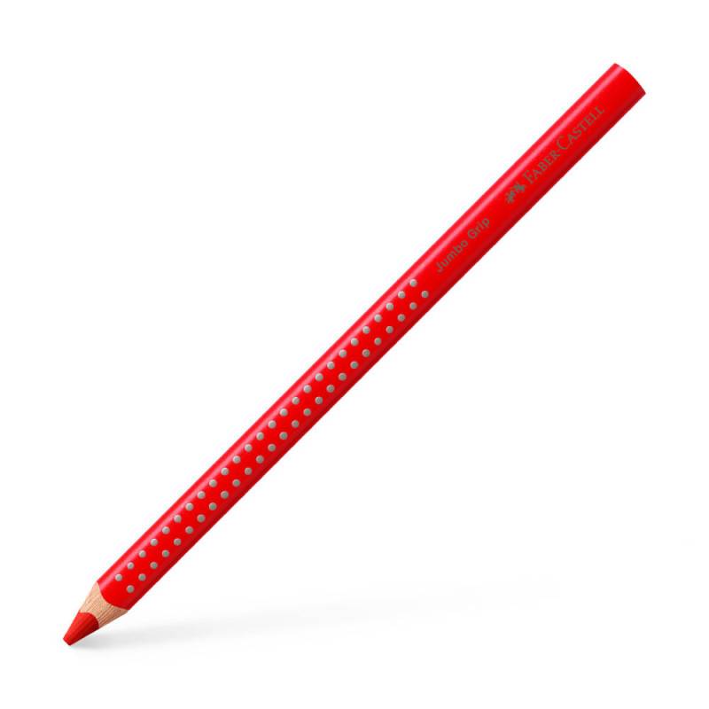 FABER-CASTELL Buntstifte Jumbo Grip, Sets Einzeln, Farbe geraniumrot von Faber-Castell