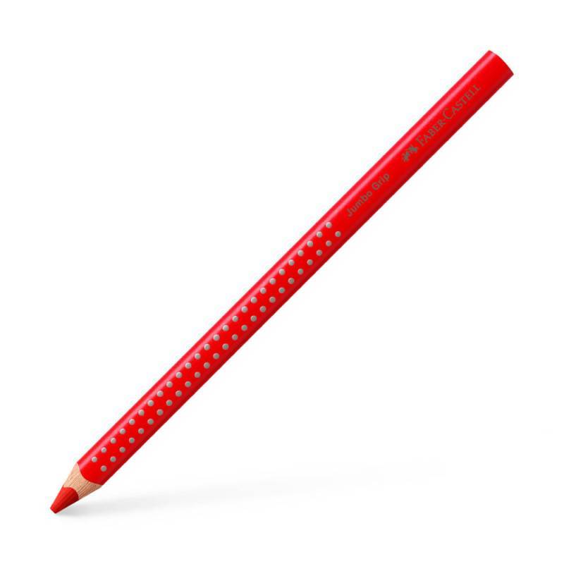 FABER-CASTELL Buntstifte Jumbo Grip, Sets Einzeln, Farbe geraniumrot von Faber-Castell