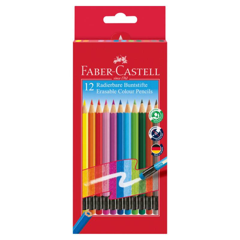 FABER-CASTELL Buntstifte mit Radierer, FABER-CASTELL Sets 12er Set FABER-CASTELL Buntstifte mit Radierer, FABER-CASTELL Sets 12er Set von Faber-Castell