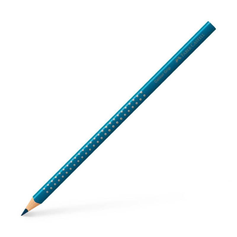 FABER-CASTELL Dreikant-Buntstift Colour GRIP, Sets Einzeln, Farbe kobalttürkis von Faber-Castell