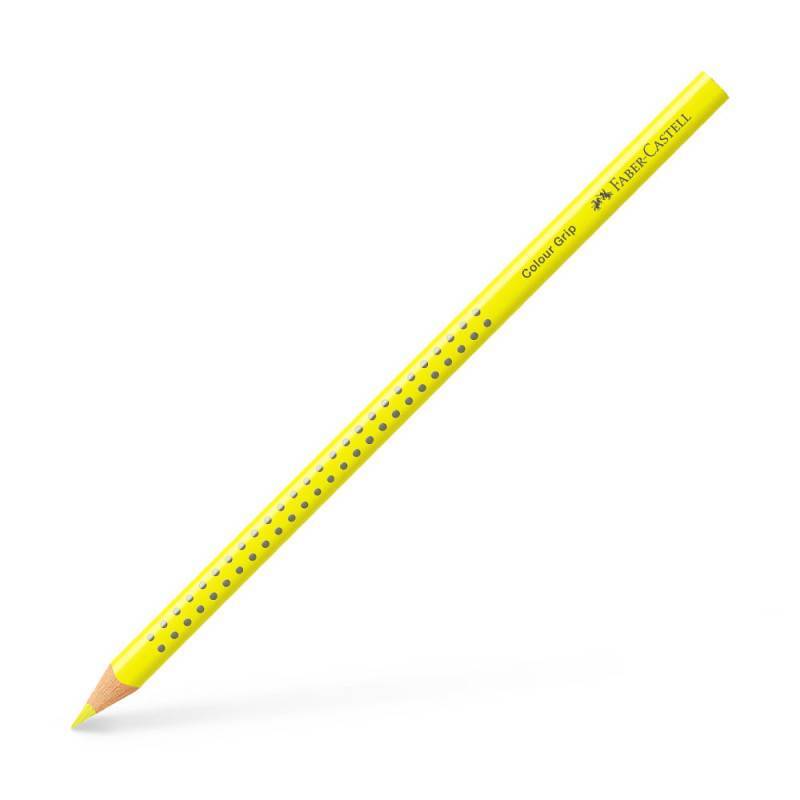 FABER-CASTELL Dreikant-Buntstift Colour GRIP, Sets Einzeln, Farbe lichtgelb von Faber-Castell