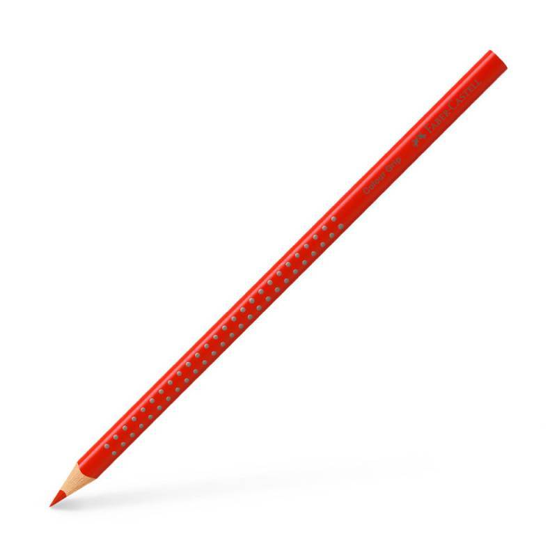 FABER-CASTELL Dreikant-Buntstift Colour GRIP, Sets Einzeln, Farbe scharlachrot von Faber-Castell