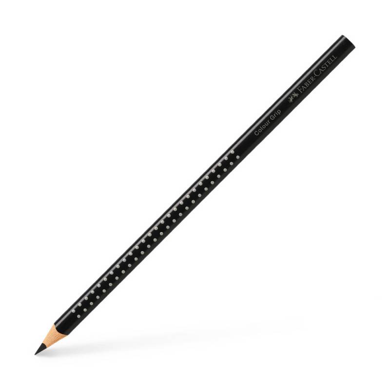 FABER-CASTELL Dreikant-Buntstift Colour GRIP, Sets Einzeln, Farbe schwarz von Faber-Castell