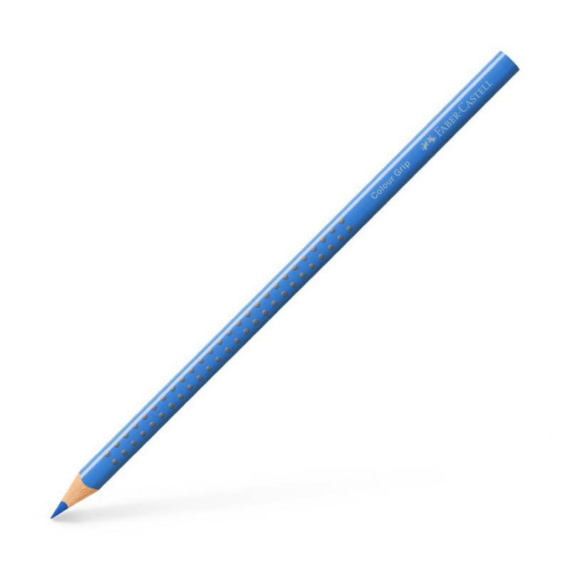 FABER-CASTELL Dreikant-Buntstift Colour GRIP, Sets Einzeln, Farbe ultramarin hell von Faber-Castell