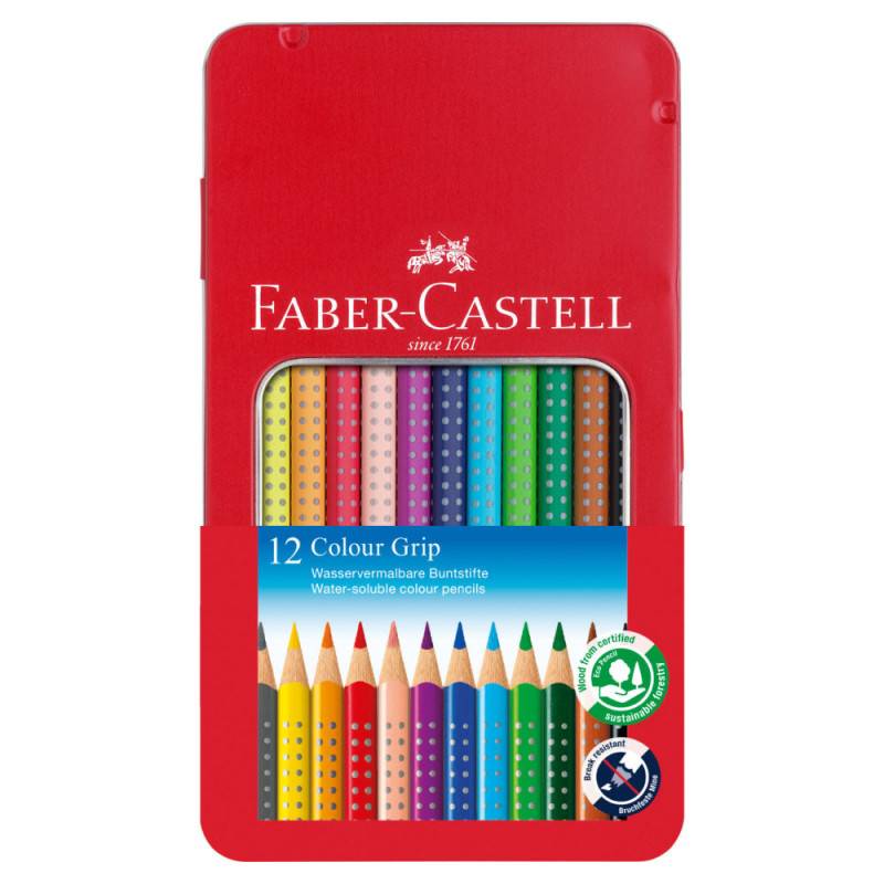 FABER-CASTELL Dreikant-Buntstift Colour GRIP, Sets Sets, FABER-CASTELL Sets 12er Set in Metalletui FABER-CASTELL Dreikant-Buntstift Colour GRIP, Sets Sets, FABER-CASTELL Sets 12er Set in Metalletui von Faber-Castell