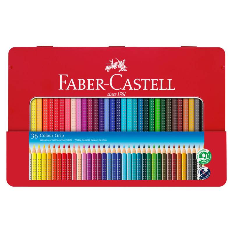 FABER-CASTELL Dreikant-Buntstift Colour GRIP, Sets Sets, FABER-CASTELL Sets 36er Set in Metalletui von Faber-Castell